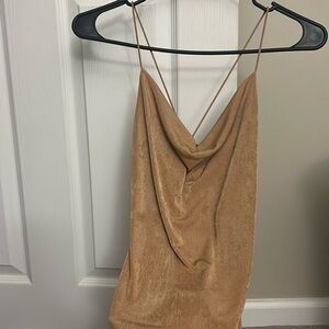 Shimmery gold bodysuit